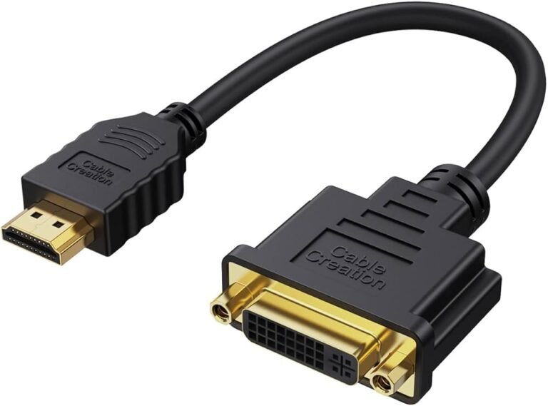 adaptador dvi a hdmi conectado a computadora
