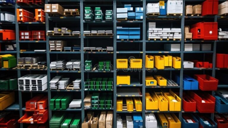 almacen organizado con productos en estantes