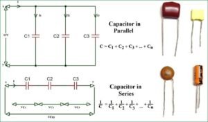 capacitores conectados en serie diagramas electricos