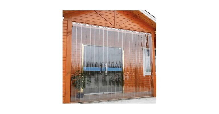 cortina de plastico transparente en puerta hogar