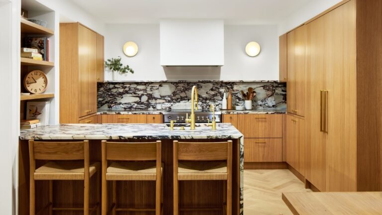 mesada cocina simil madera moderna elegante