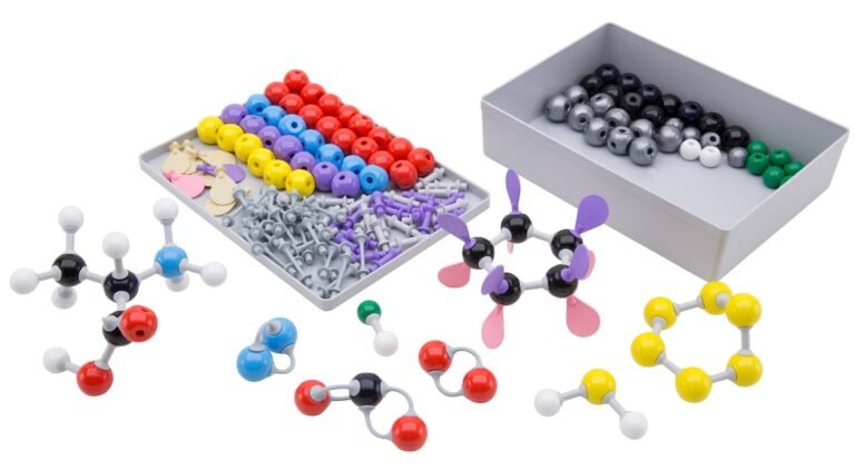 moleculas organicas e inorganicas coloridas juntas