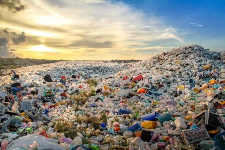 montones de residuos solidos urbanos reciclables