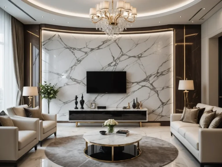 pared moderna con revestimiento pvc brillante