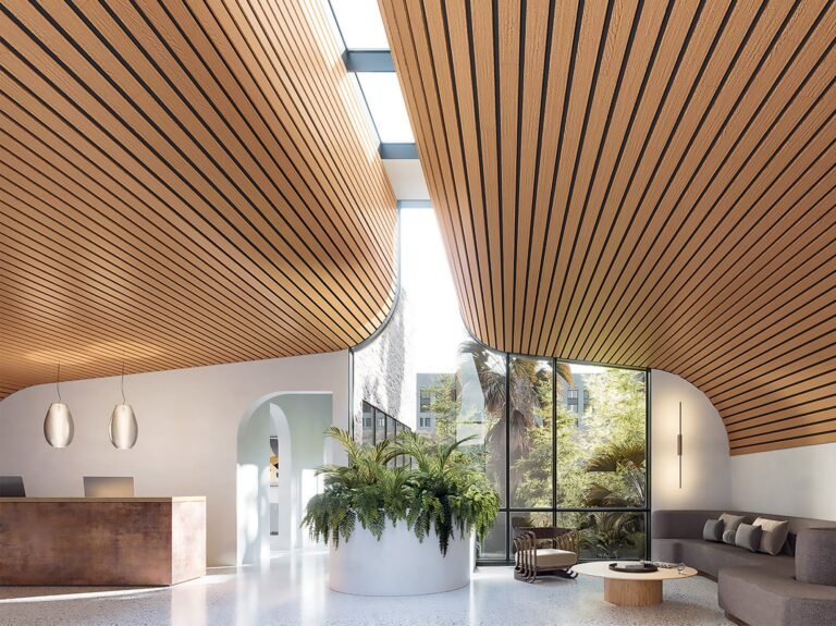 techo moderno con paneles fenolicos luz natural